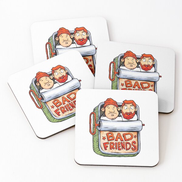 Item preview, Bad Friends Comedy Podcast Fish Tin Illustration Design designed and sold by Novaque.
