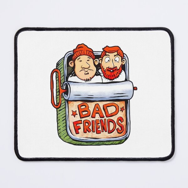 Item preview, Bad Friends Comedy Podcast Fish Tin Illustration Design designed and sold by Novaque.