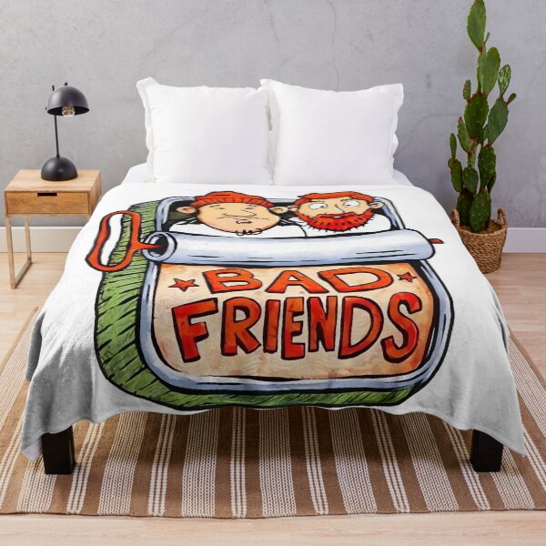 Item preview, Bad Friends Comedy Podcast Fish Tin Illustration Design designed and sold by Novaque.