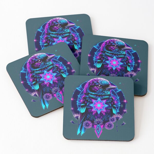 Item preview, Cyberpunk Sparrow with Vibrant Geometric Aura – Futuristic Energy Art designed and sold by Naturalite19.