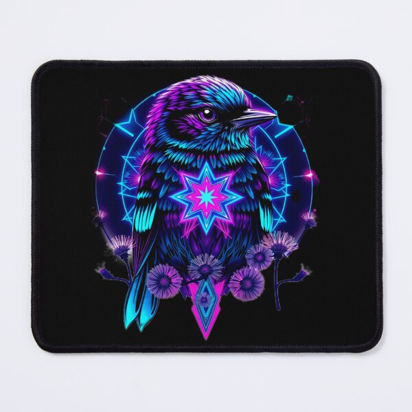 Item preview, Cyberpunk Sparrow with Vibrant Geometric Aura – Futuristic Energy Art designed and sold by Naturalite19.