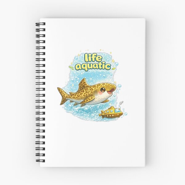 Item preview, Life Aquatic – Cute Kawaii Jaguar Shark Ocean Illustration designed and sold by Paws-nd-Prints.