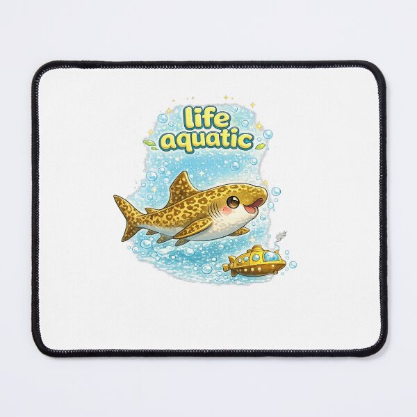 Item preview, Life Aquatic – Cute Kawaii Jaguar Shark Ocean Illustration designed and sold by Paws-nd-Prints.