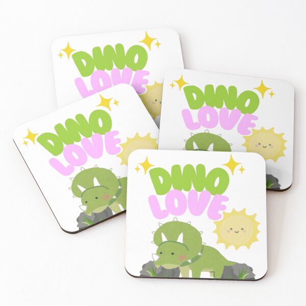 Item preview, Dino Love – Cute Arrhinoceratops Pastel Dinosaur Illustration designed and sold by B1NSU.