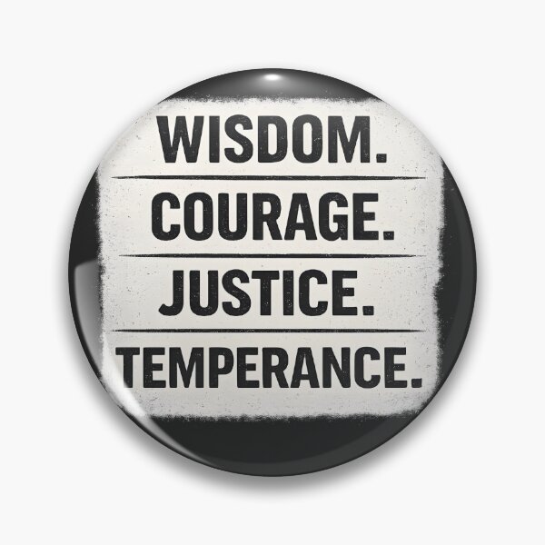 Item preview, Wisdom. Courage. Justice. Temperance. – Stoic Virtues Design designed and sold by Signal Press.
