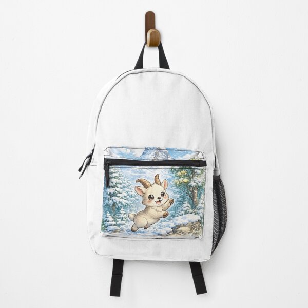 Item preview, Matterhorn – Cute Kawaii Mountain Goat in Snowy Swiss Alps designed and sold by Paws-nd-Prints.