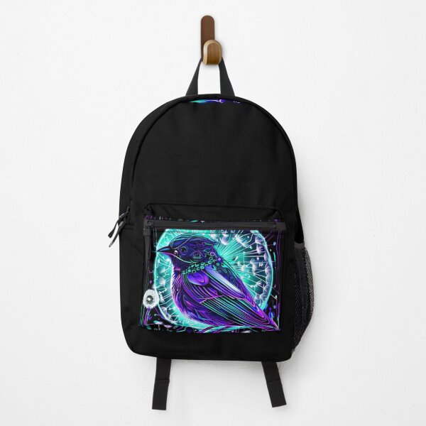 Item preview, Highly Geometric Cyberpunk Sparrow with Neon Lines – Futuristic Line Art designed and sold by Naturalite19.