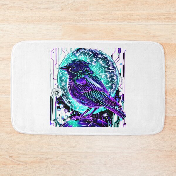 Item preview, Highly Geometric Cyberpunk Sparrow with Neon Lines – Futuristic Line Art designed and sold by Naturalite19.