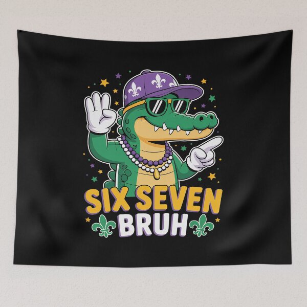Item preview, Bruh Six Seven 67 Mardi Gras designed and sold by duolastgend.