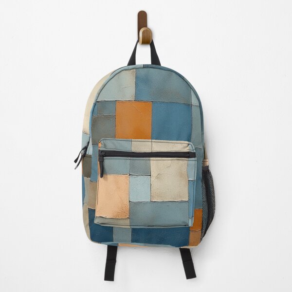 Item preview, Modern Geometric Mosaic in Blue and Warm Earth Tones designed and sold by Virtuals1.