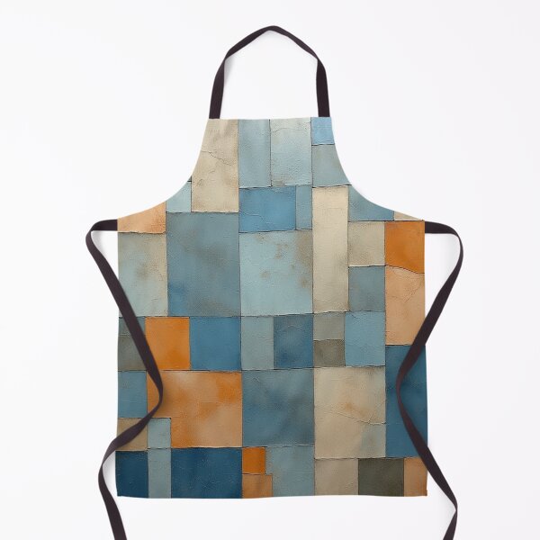 Item preview, Modern Geometric Mosaic in Blue and Warm Earth Tones designed and sold by Virtuals1.