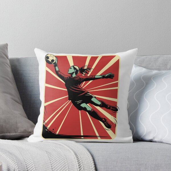 Item preview, Retro Female Soccer Goalkeeper designed and sold by SaltCreatives.