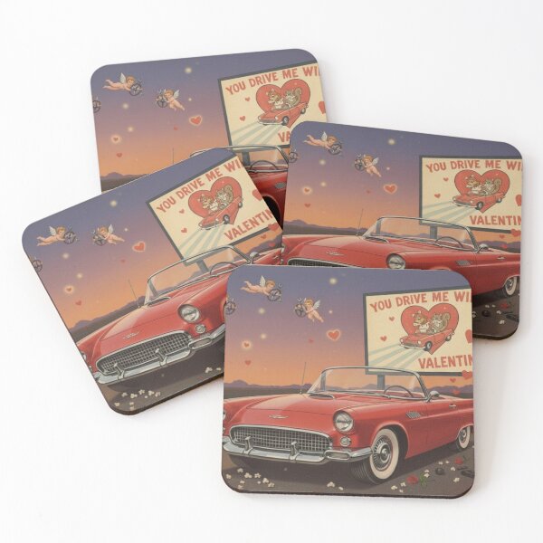 Item preview, You Drive Me Wild: Retro Red Thunderbird Valentine designed and sold by Art's Diner.