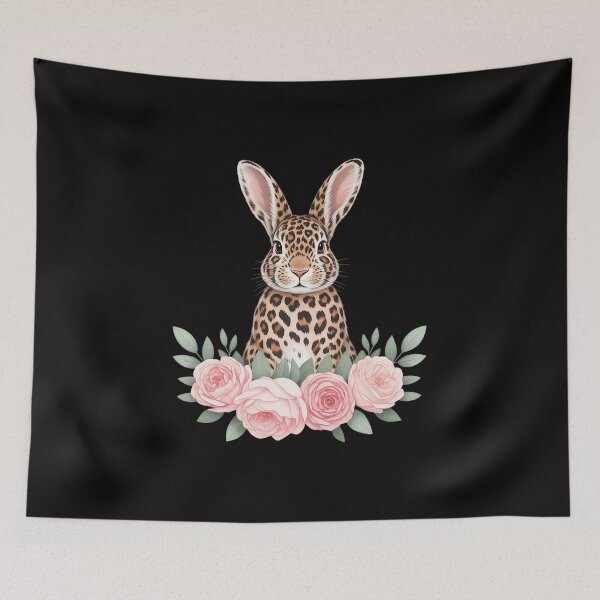 Item preview, Leopard Bunny Flowers Girls Women Happy Easter designed and sold by teltvitossuilea.