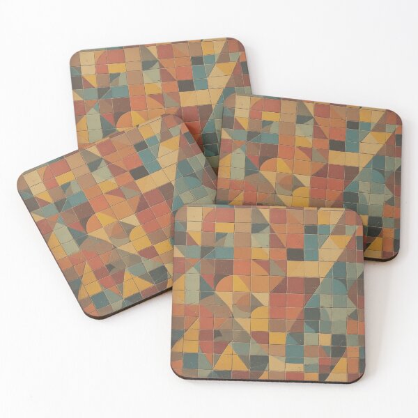 Item preview, Modernist Mosaic: A Mid-Century Geometric Color Grid designed and sold by Virtuals1.