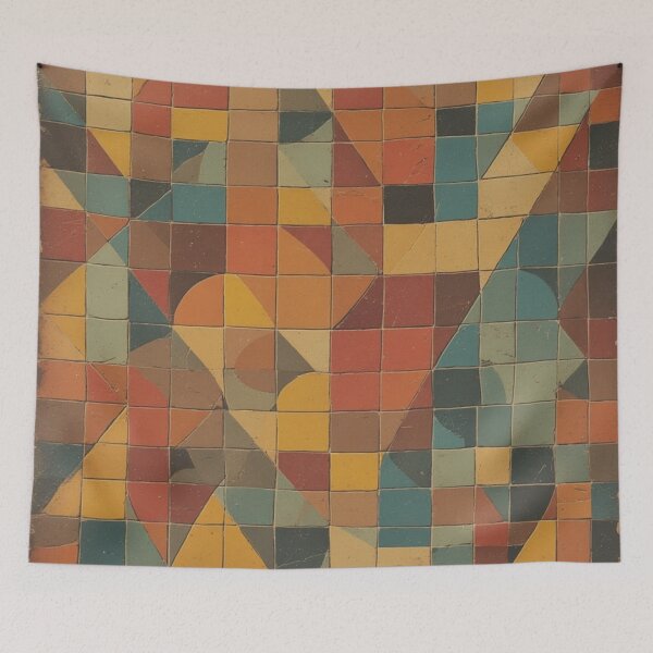 Item preview, Modernist Mosaic: A Mid-Century Geometric Color Grid designed and sold by Virtuals1.