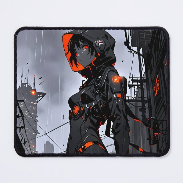 Item preview, ZERO: Monochrome Rainy Alleyway Infiltration | Cute Cyberpunk Anime Girl designed and sold by Sytrics.