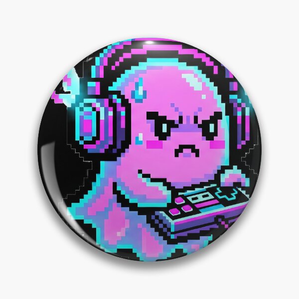 Item preview, Funny Dead Inside Gamer Ghost Retro Pixel Art Sticker designed and sold by ClubChaos.