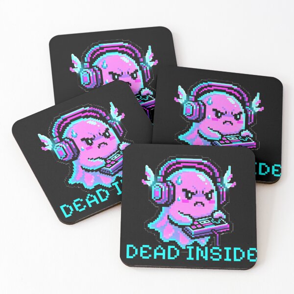 Item preview, Funny Dead Inside Gamer Ghost Retro Pixel Art Sticker designed and sold by ClubChaos.
