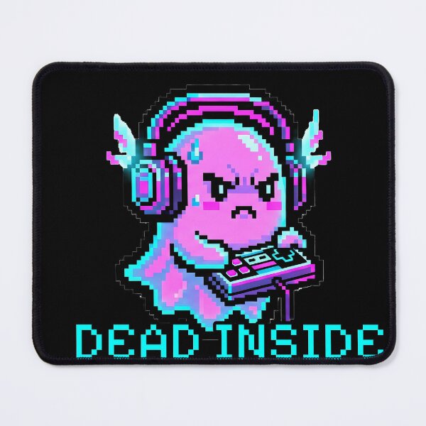 Item preview, Funny Dead Inside Gamer Ghost Retro Pixel Art Sticker designed and sold by ClubChaos.