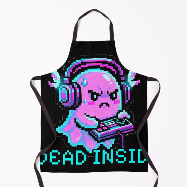 Item preview, Funny Dead Inside Gamer Ghost Retro Pixel Art Sticker designed and sold by ClubChaos.