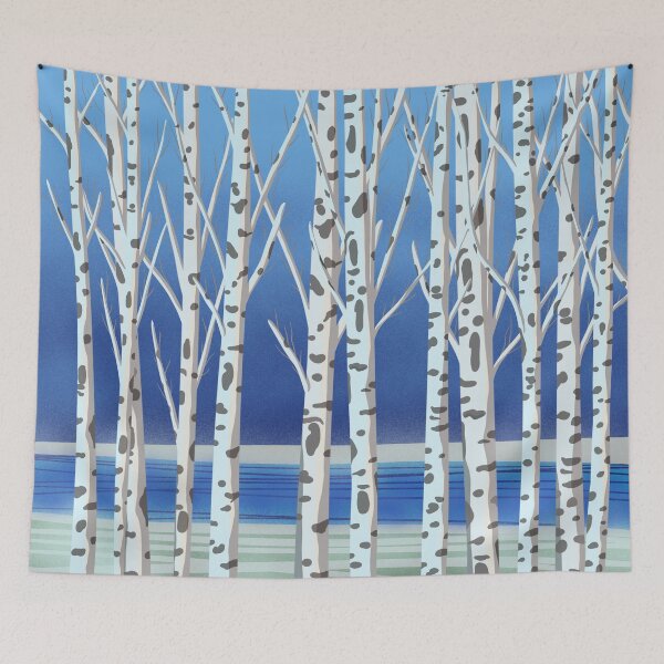 Item preview, Birch Trees Winter Scene – Serene Woodland Illustration designed and sold by DaveDanchuk.