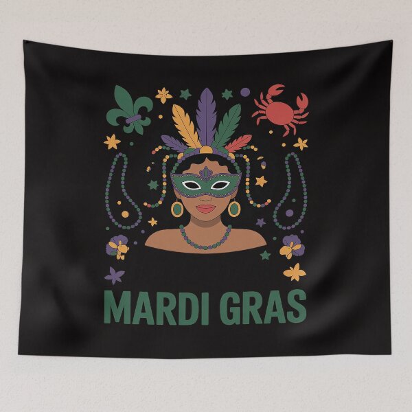 Item preview, ardi Gras Little Miss Afro Messy Bun New Orleans Girls Kids designed and sold by chaeningplan.
