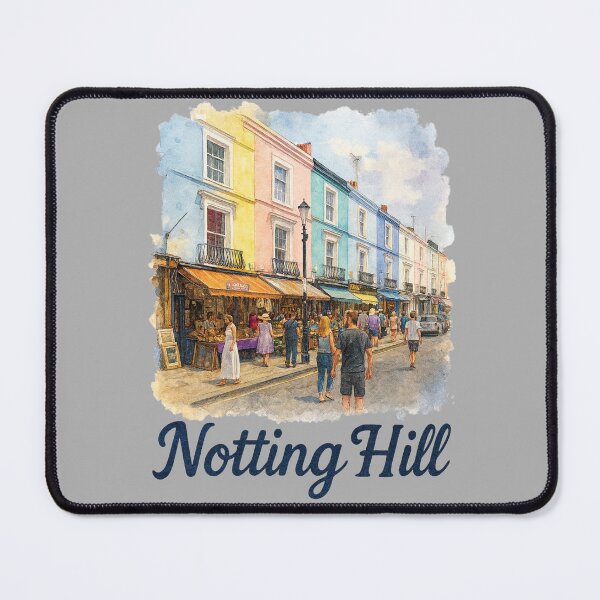 Item preview, Notting Hill London Street – Colorful Travel Art designed and sold by IsyLaneDesign.