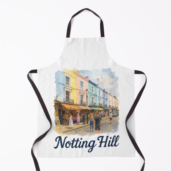 Item preview, Notting Hill London Street – Colorful Travel Art designed and sold by IsyLaneDesign.