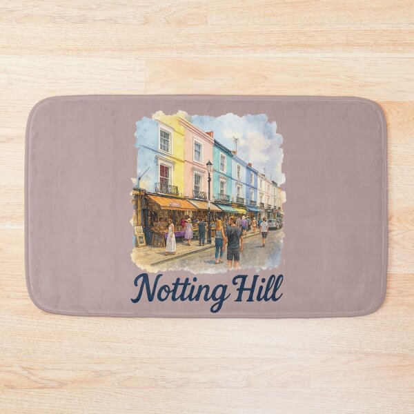 Item preview, Notting Hill London Street – Colorful Travel Art designed and sold by IsyLaneDesign.