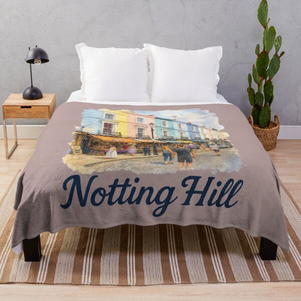 Item preview, Notting Hill London Street – Colorful Travel Art designed and sold by IsyLaneDesign.