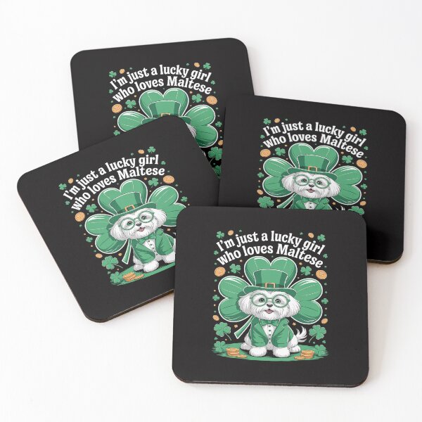 Item preview, Womens I'm Just A Lucky Girl Who Loves Maltese Dogs Saint Patrick designed and sold by teltvitossuilea.