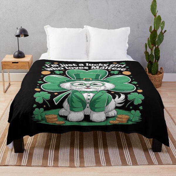 Item preview, Womens I'm Just A Lucky Girl Who Loves Maltese Dogs Saint Patrick designed and sold by teltvitossuilea.