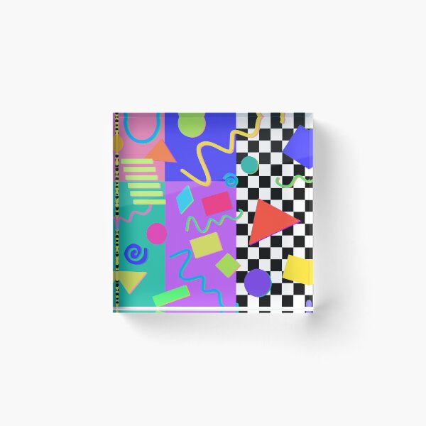 Item preview, 90's Pattern Vintage Y2K 2000's Retro Nostalgia Neon Color Block Random Shapes All Over Print designed and sold by blueversion.