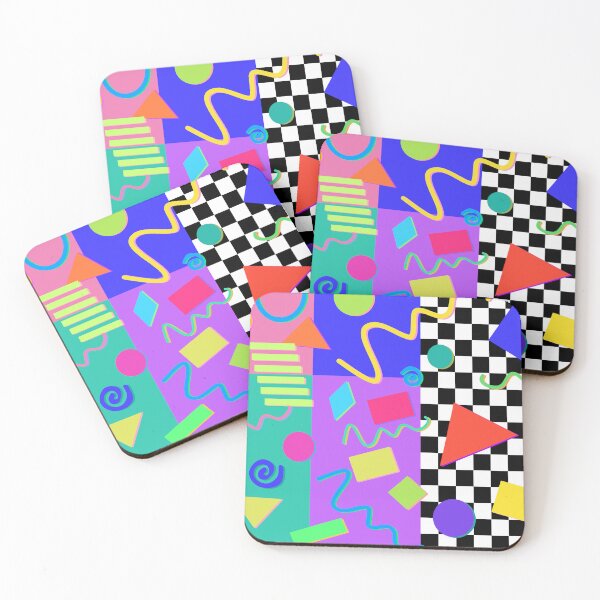 Item preview, 90's Pattern Vintage Y2K 2000's Retro Nostalgia Neon Color Block Random Shapes All Over Print designed and sold by blueversion.