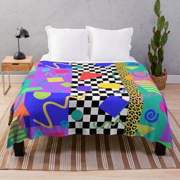 Item preview, 90's Pattern Vintage Y2K 2000's Retro Nostalgia Neon Color Block Random Shapes All Over Print designed and sold by blueversion.