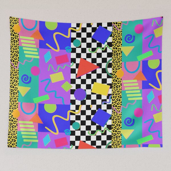 Item preview, 90's Pattern Vintage Y2K 2000's Retro Nostalgia Neon Color Block Random Shapes All Over Print designed and sold by blueversion.