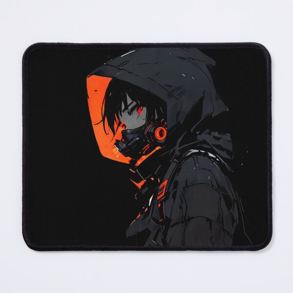 Item preview, ZERO: Monochrome Shadow Stealth Profile Glow | Cute Cyberpunk Anime Girl designed and sold by Sytrics.