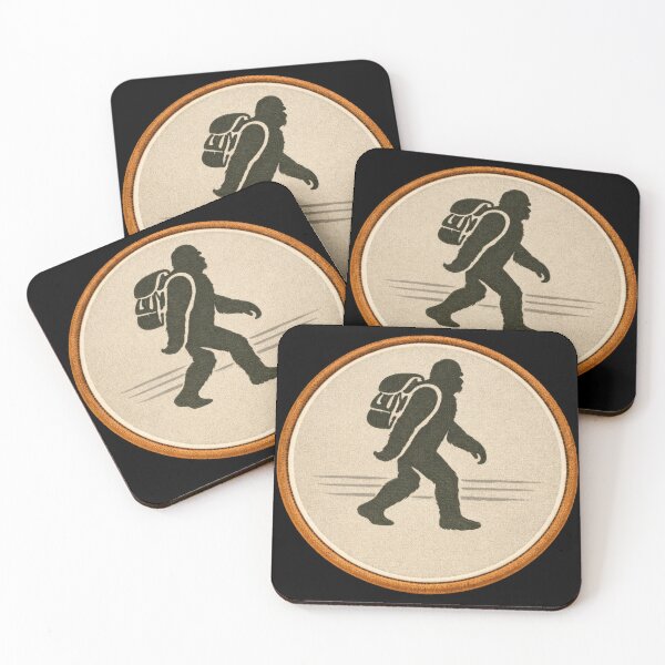 Item preview, Squatch Camp Stone Monomark – Minimal Bigfoot Silhouette Logo designed and sold by Squatch-Camp.