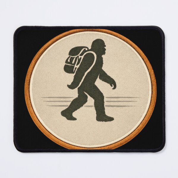 Item preview, Squatch Camp Stone Monomark – Minimal Bigfoot Silhouette Logo designed and sold by Squatch-Camp.