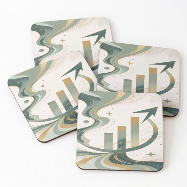 Item preview, Upward Flow – Abstract Growth Chart with Celestial Motion designed and sold by Cristhian Almanza.