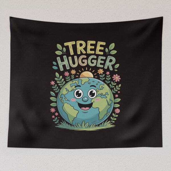 Item preview, Tree Hugger Vintage Retro Nature Environmental Earth Day designed and sold by lavethediso.