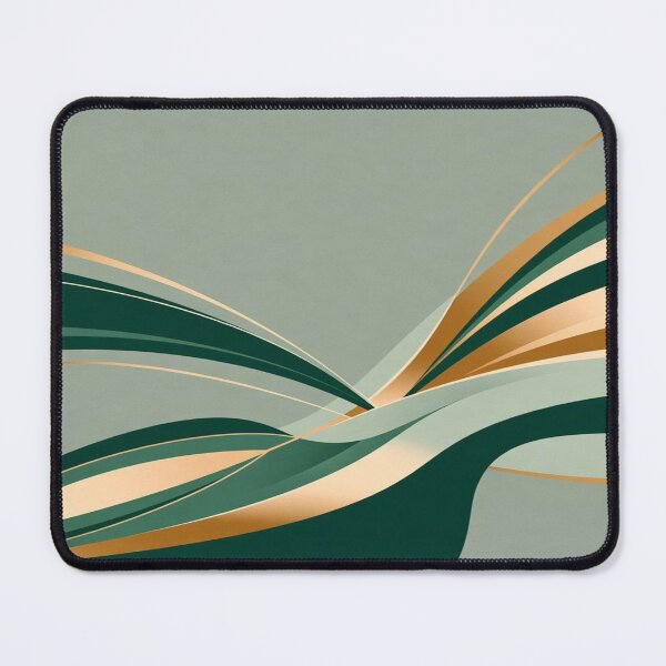 Item preview, Organic Flow – Abstract Curves in Green and Gold designed and sold by Cristhian Almanza.