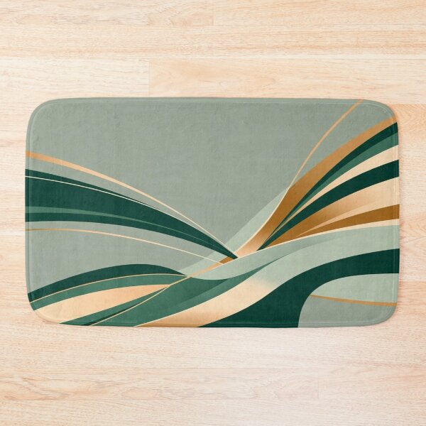 Item preview, Organic Flow – Abstract Curves in Green and Gold designed and sold by Cristhian Almanza.
