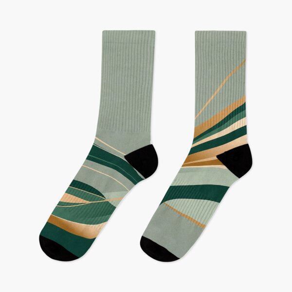 Item preview, Organic Flow – Abstract Curves in Green and Gold designed and sold by Cristhian Almanza.