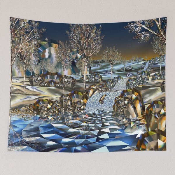 Item preview, The Crystal Pool - Surreal Landscape of Gemstones designed and sold by Lycanth.