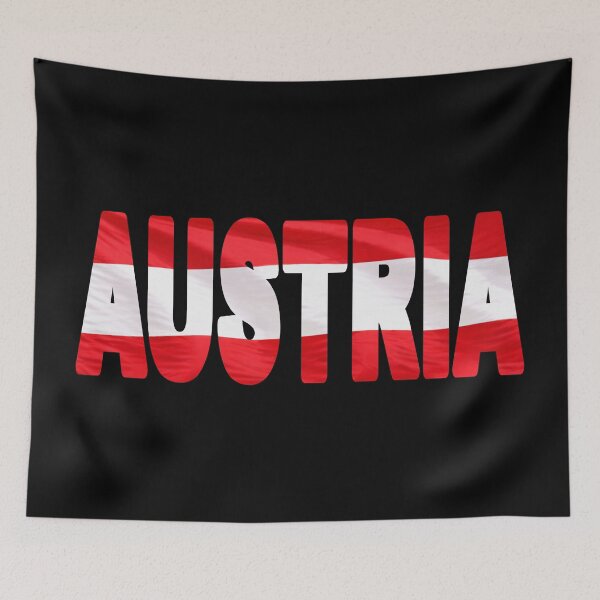 Item preview, AUSTRIA - Flag Flying in Wind cut to Letters Souvenir Sticker Shirt designed and sold by Adam Gormley.
