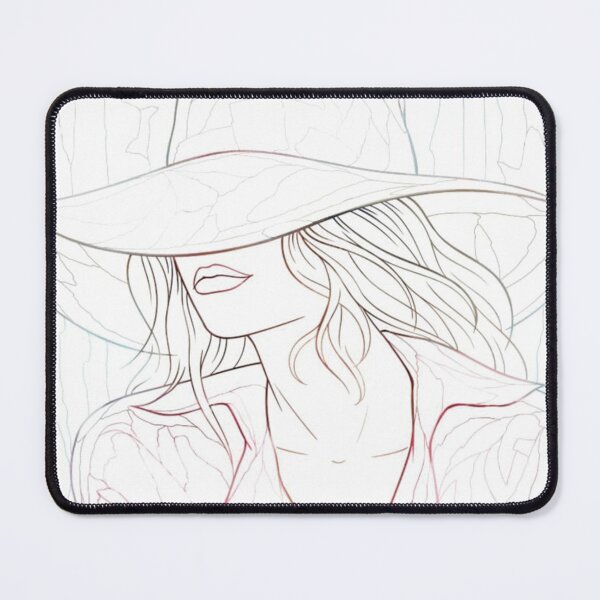 Item preview, Minimal Woman in Wide Brim Hat designed and sold by Silrom.