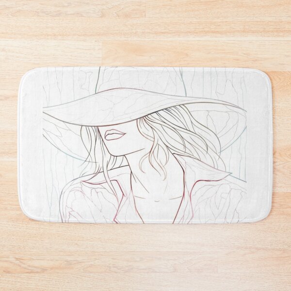 Item preview, Minimal Woman in Wide Brim Hat designed and sold by Silrom.