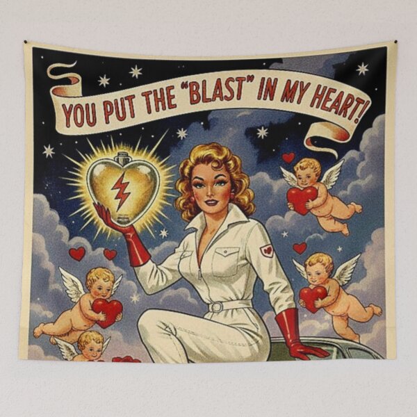 Item preview, Atomic Heart: Retro Rocket Starlet Valentine designed and sold by Art's Diner.